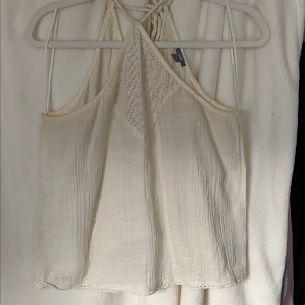 High neck, halter top tank